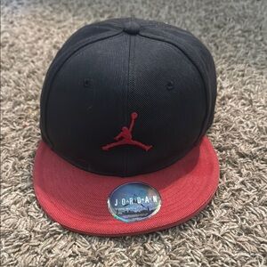 Jordan Two-Tone Black and Red Cap